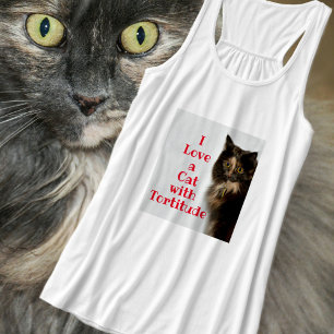 I Kärlek a Cat med Tortitude Linne Med Racerback