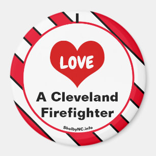 I Kärlek A Cleveland Firefighter magnet
