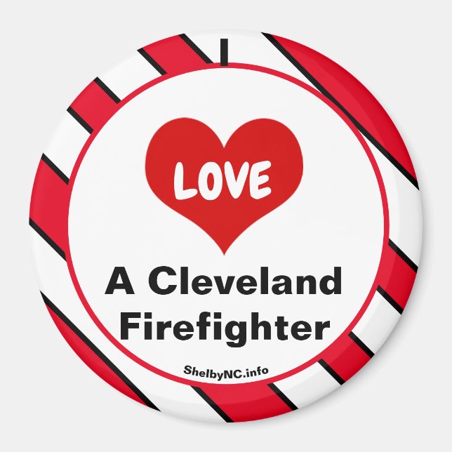 I Kärlek A Cleveland Firefighter magnet (Framsidan)