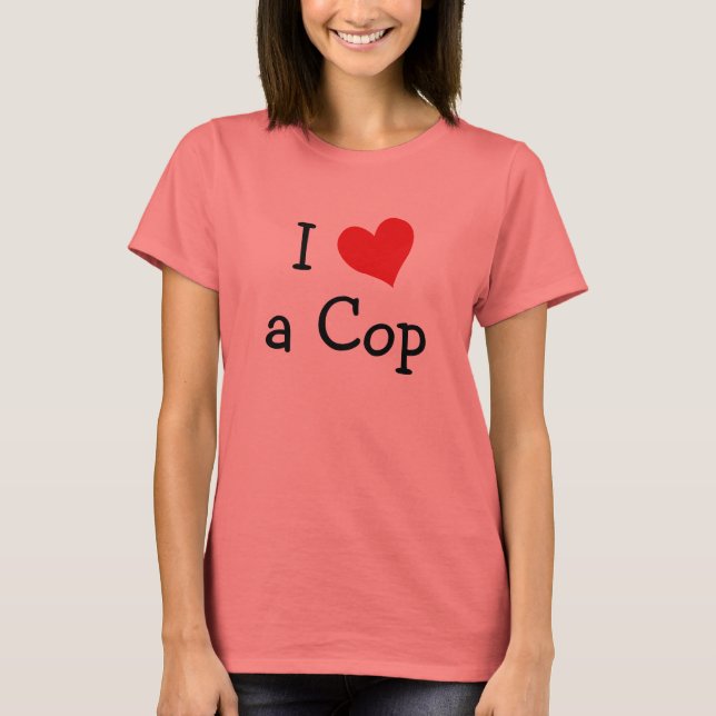 I Kärlek a Cop Tee Shirt (Framsida)