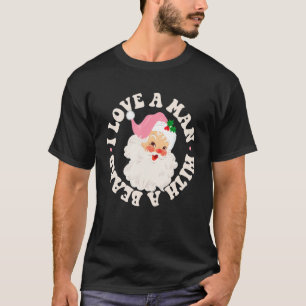 I Kärlek A man med ett skägg Jultomten Retro Chris T Shirt