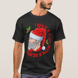 I Kärlek A man med skägg Jultomten T Shirt