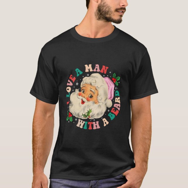 I Kärlek A med skägget tomten T Shirt (Framsida)