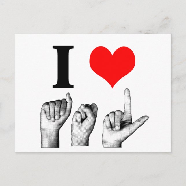 I Kärlek A-S-L Vykort (Framsida)