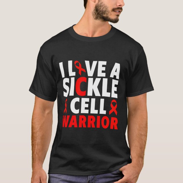 I Kärlek a Sickle Cell Warrior - Sickle Cell Aware T Shirt (Framsida)