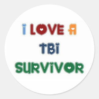I KÄRLEK A TBI SURVIVOR RUNT KLISTERMÄRKE