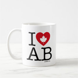 I Kärlek AB| I Heart Alberta Canada Personlig Kaffemugg
