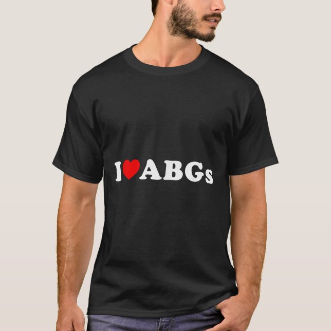 I Kärlek Abgs Funny I Heart Abgs T Shirt (Framsida)