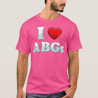 I Kärlek Abgs Heart-nyttigt par Abg Valentines day T Shirt