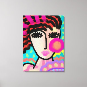 I Kärlek Abstrakt Digital Painting Canvastryck