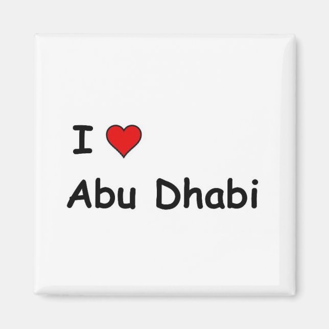 I Kärlek Abu Dhabi Magnet (Framsidan)