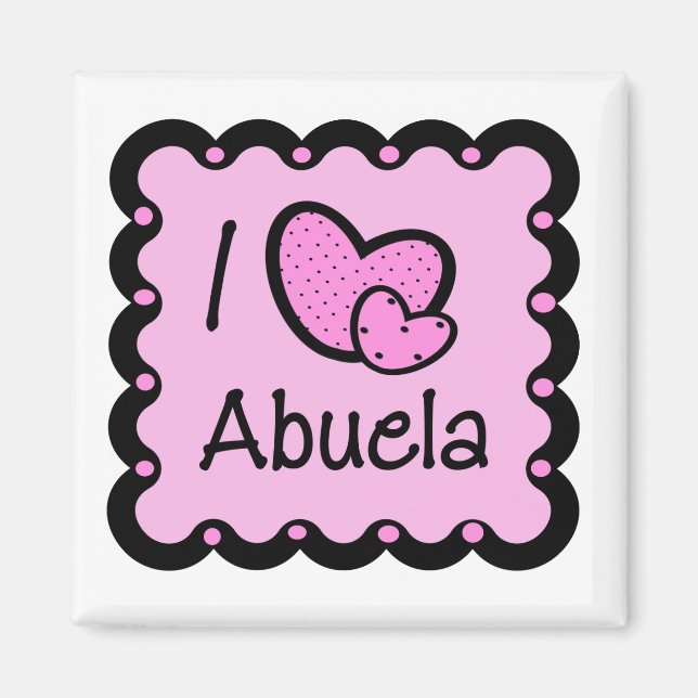 I Kärlek Abuela Cute T-Shirt Magnet (Framsidan)