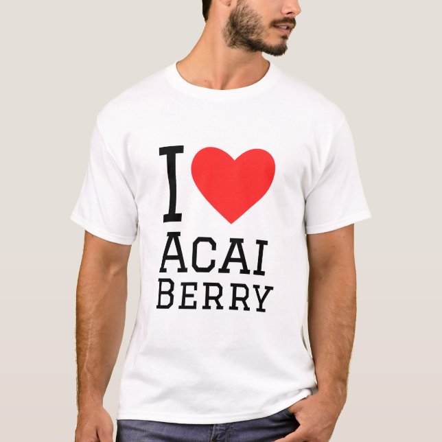 I kärlek acai berry t shirt (Framsida)