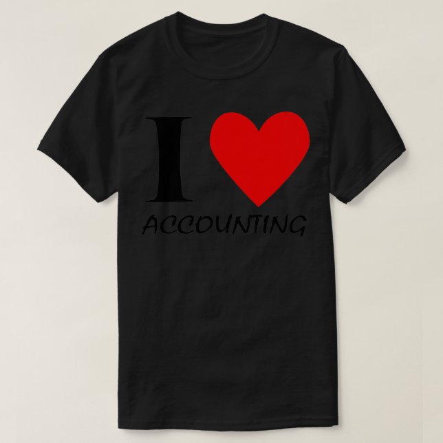 I kärlek Accounting T Shirt (Design framsida)