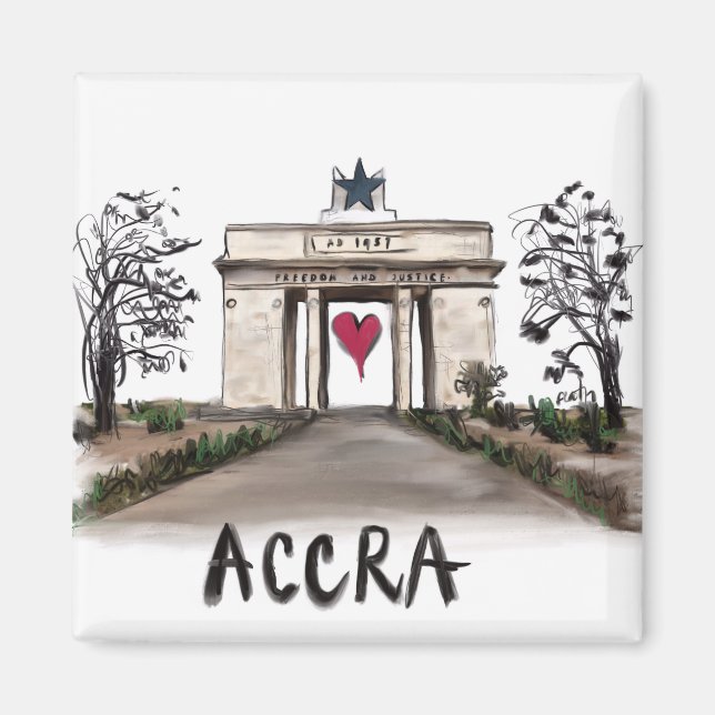 I kärlek Accra Magnet (Framsidan)