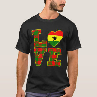 I Kärlek Accra Proud Ghanaian I Kärlek Ghana Flagg T Shirt