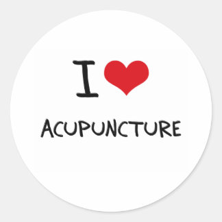 I Kärlek Acupuncture Runt Klistermärke