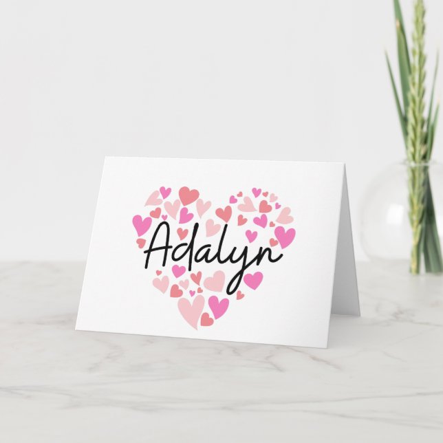 I kärlek Adaline - Hjärtan för Adaline Anteckningskort (Framsida)