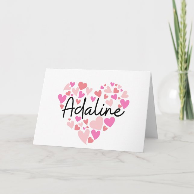 I kärlek Adaline - Hjärtan för Adaline Anteckningskort (Framsida)