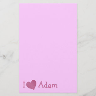 I Kärlek Adam Brevpapper