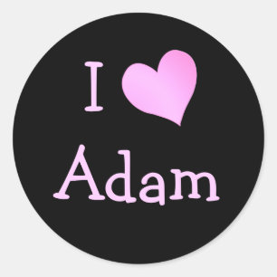 I Kärlek Adam Runt Klistermärke