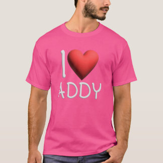 I Kärlek Addy Namn Personlig Girl Woman Friend He T Shirt