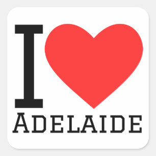 I kärlek Adelaide Fyrkantigt Klistermärke