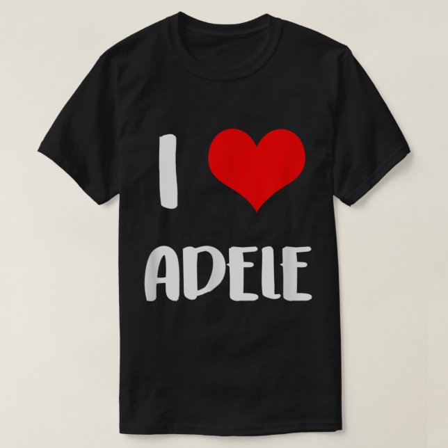 I kärlek ADELE, presentens hjärtklaffsfest T Shirt (Design framsida)
