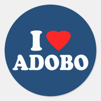 I Kärlek Adobo Runt Klistermärke