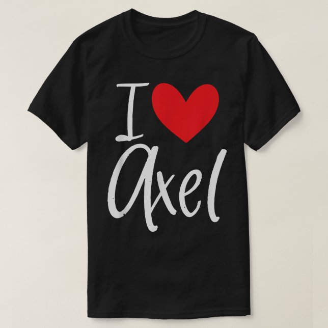 I Kärlek Ael Namn Personlig Girl Woman BFF Friend T Shirt (Design framsida)