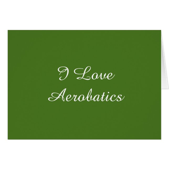 I Kärlek Aerobatik Hälsningskort (Framsidan Horizontal)