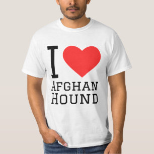 I kärlek afghan hound t shirt
