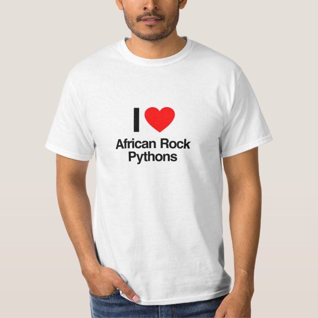 i kärlek african sten pythons tee shirt (Framsida)