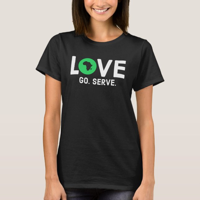 I KÄRLEK AFRIKA AFRIKA KARTA T SHIRT (Framsida)