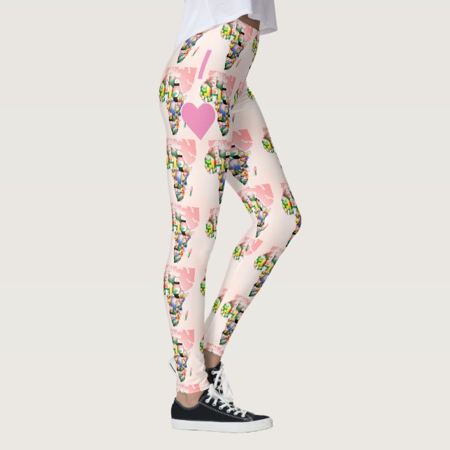 I Kärlek Afrika Coola Free Time Helg Home Lounging Leggings (Höger)