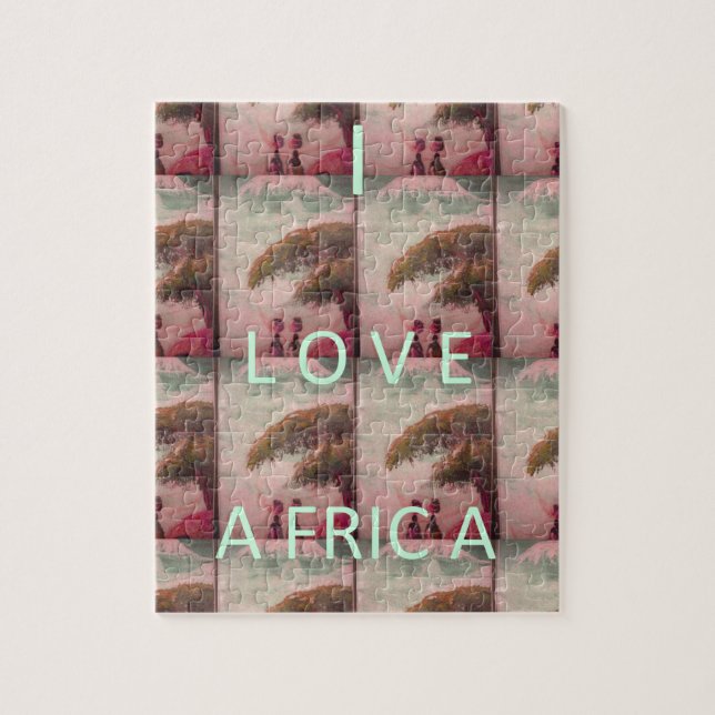 I Kärlek Afrika - Kulturlandskapet Mönster Pussel (Vertikal)