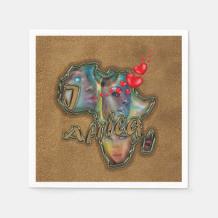 I KÄRLEK AFRIKA PAPPERSSERVETT