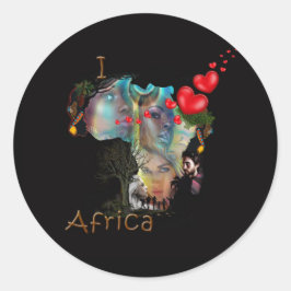 I KÄRLEK AFRIKA RUNT KLISTERMÄRKE