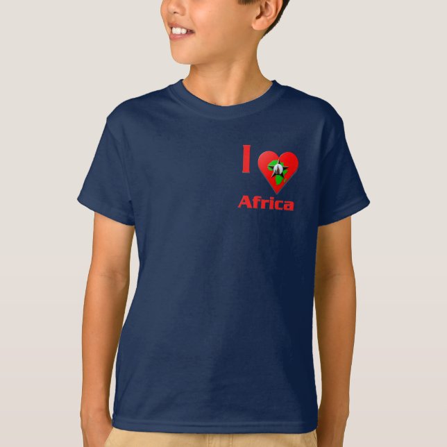 I Kärlek Afrika T Shirt (Framsida)