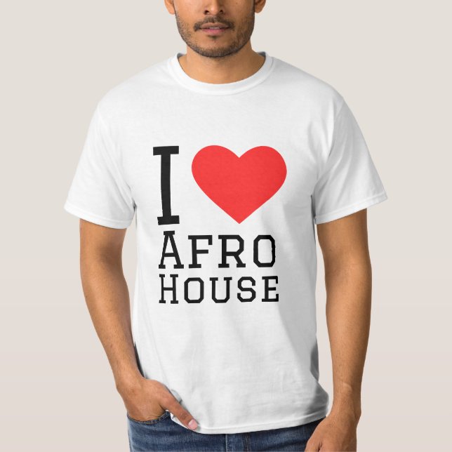 I kärlek Afro-huset T Shirt (Framsida)