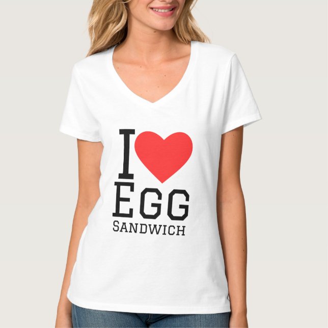 I kärlek äggsmörgås t shirt (Framsida)