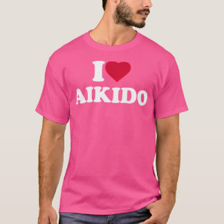 I Kärlek Aikido I Heart Aikido Älskare T Shirt