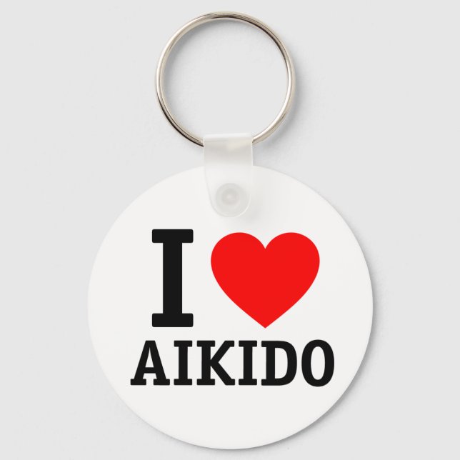 I Kärlek Aikido Nyckelring (Framsida)