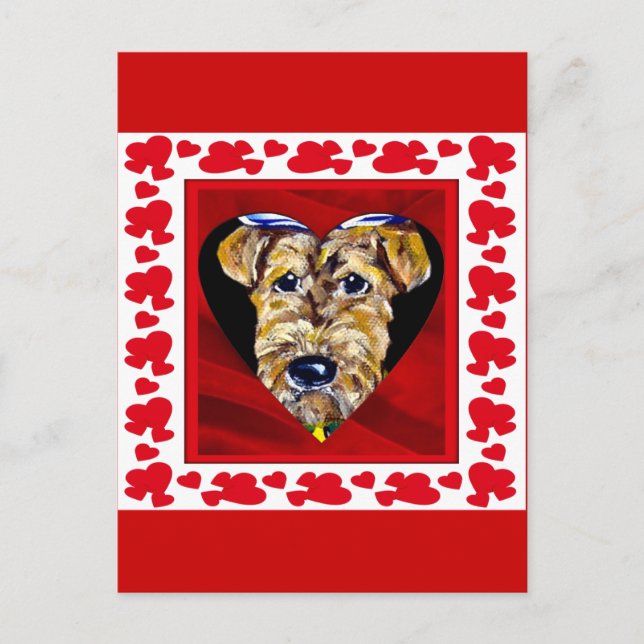 I Kärlek Airedales Vykort (Framsida)