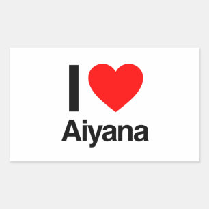i kärlek aiyana rektangulärt klistermärke