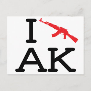 I Kärlek AK - AK47 - Vykort