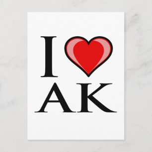 I Kärlek AK - I Kärlek Alaska Vykort