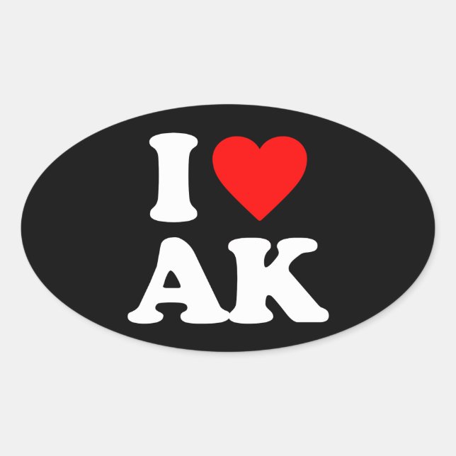 I KÄRLEK AK OVALT KLISTERMÄRKE (Framsida)