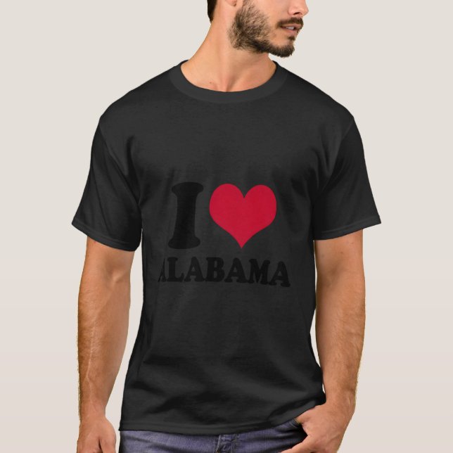I Kärlek Alabama Al T Shirt (Framsida)