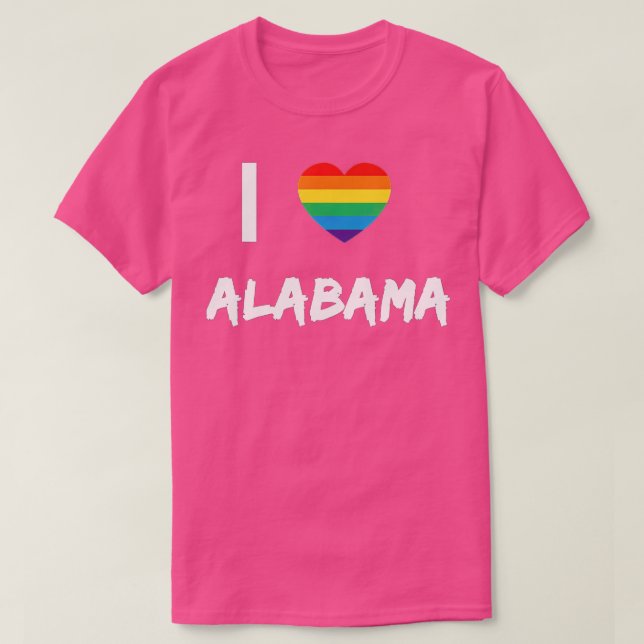I Kärlek Alabama Gay pride LBG  T Shirt (Design framsida)